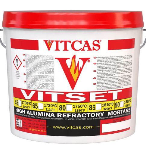 Storing refractory mortars and cements in winter Package of ready-made refractory mortar Vitcas